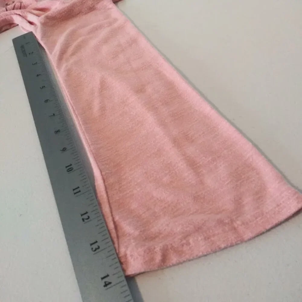 Beautees girl's size L pink and gray long sleeve blouse